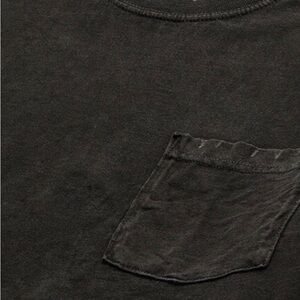 Black T-Shirt with Pocket Long Sleeve M